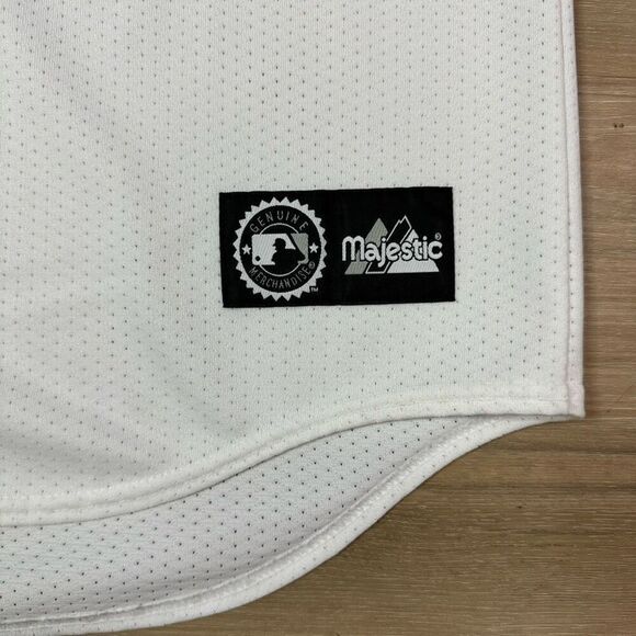 Vintage MLB Men's XL New York Yankees Derek Jeter #2 Jersey White Mesh Sporty - Picture 5 of 7